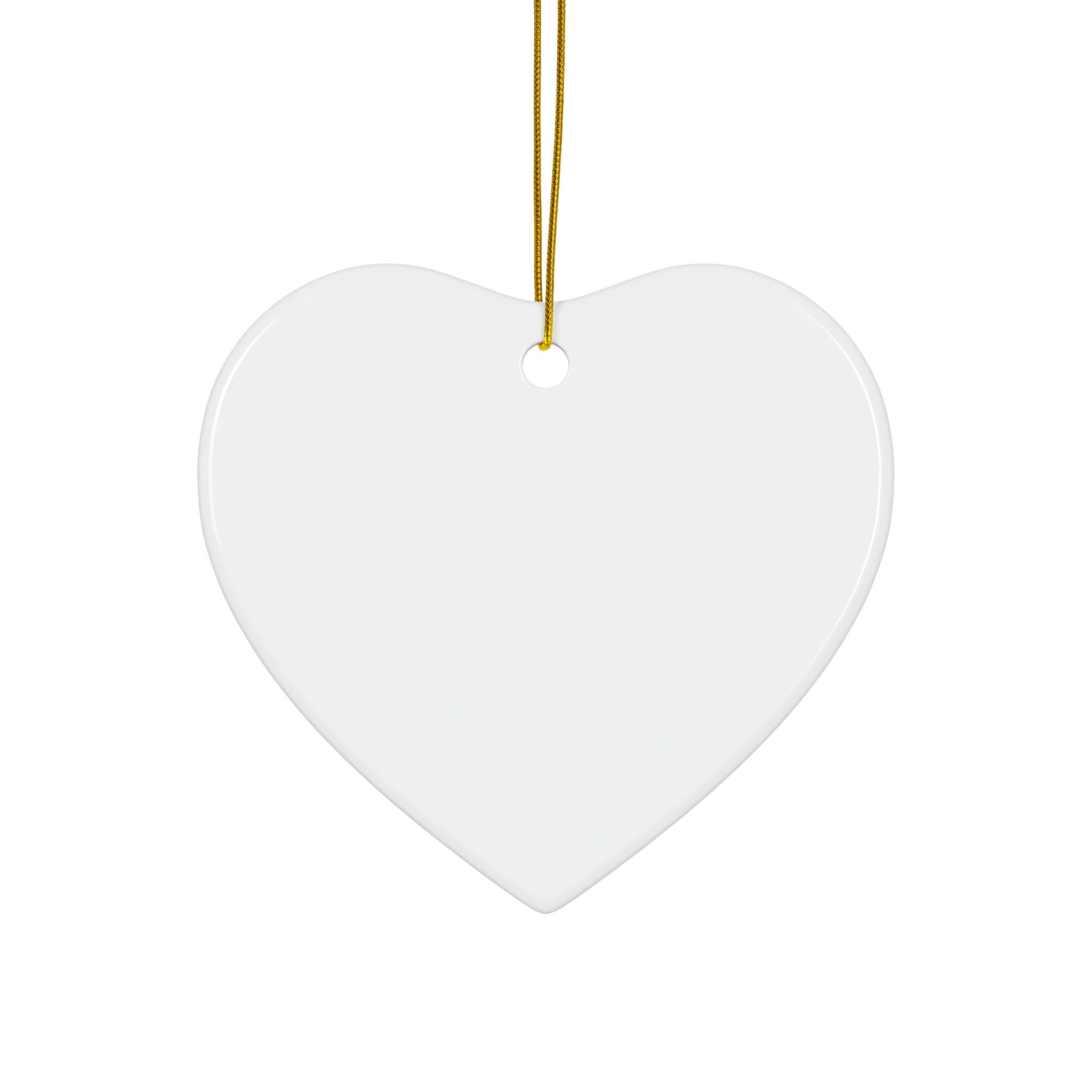 Ceramic Ornament — "He Reigns Always" Gold Crown Christmas Decoration