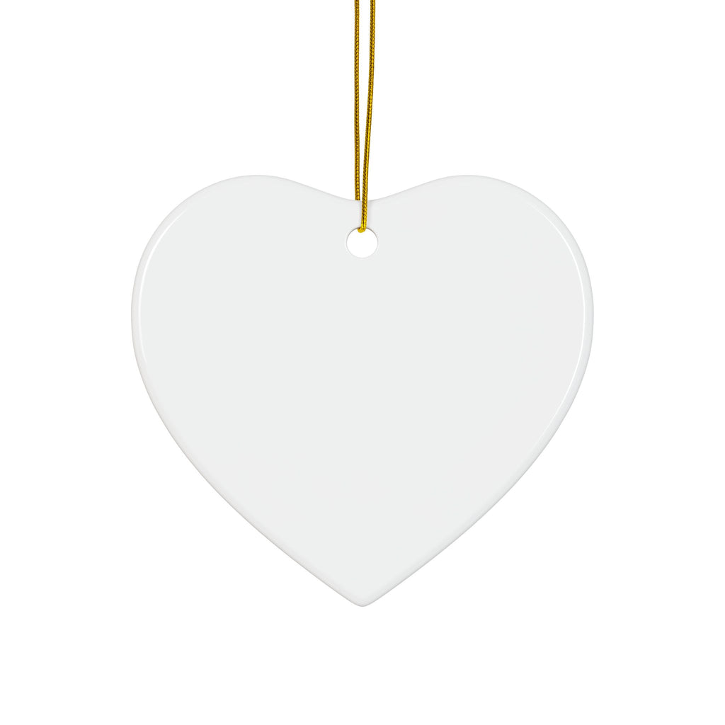 Ceramic Ornament — "He Reigns Always" Gold Crown Christmas Decoration