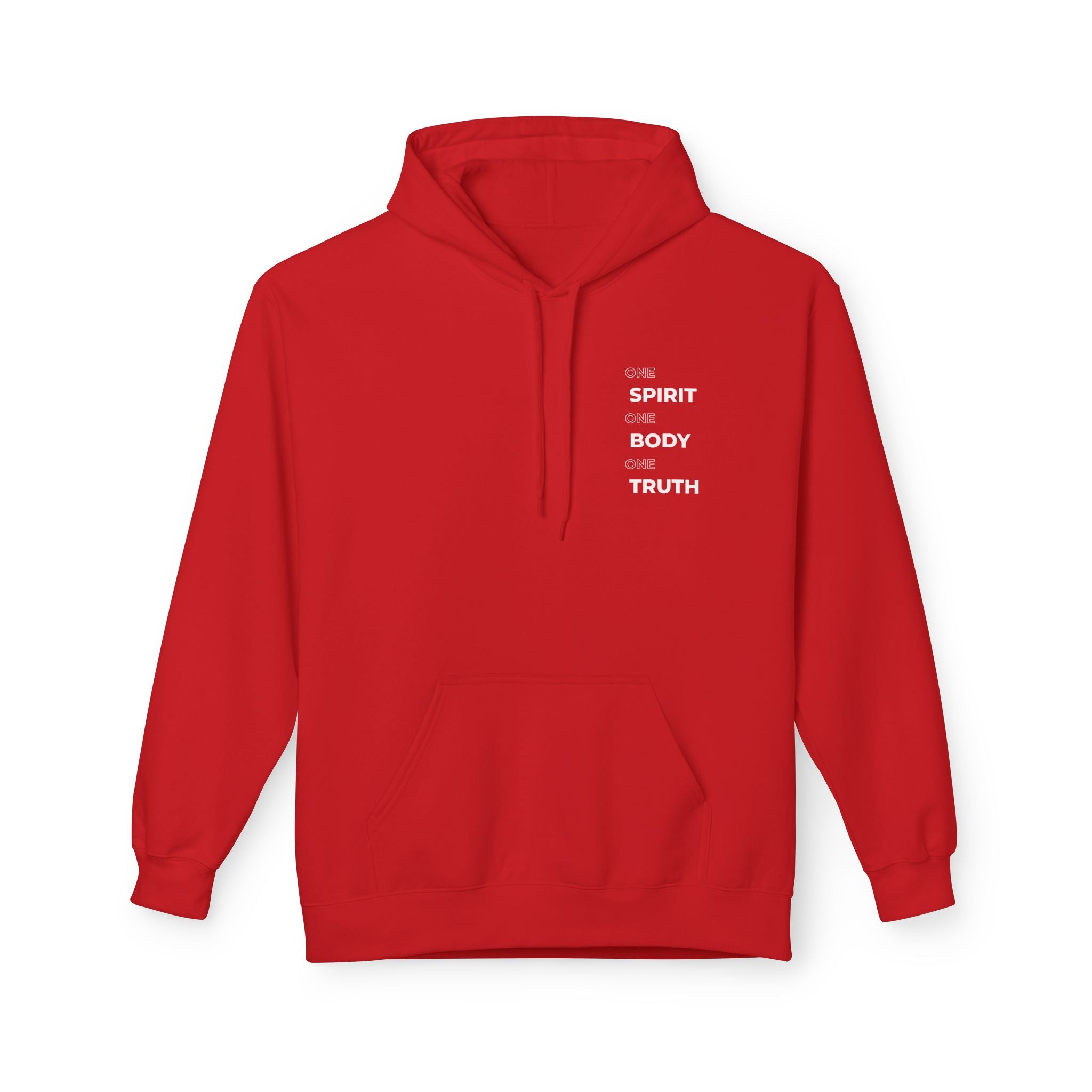Jesus Minimalist Hoodie — 'One Spirit. One Body. One Truth' Christian Pullover