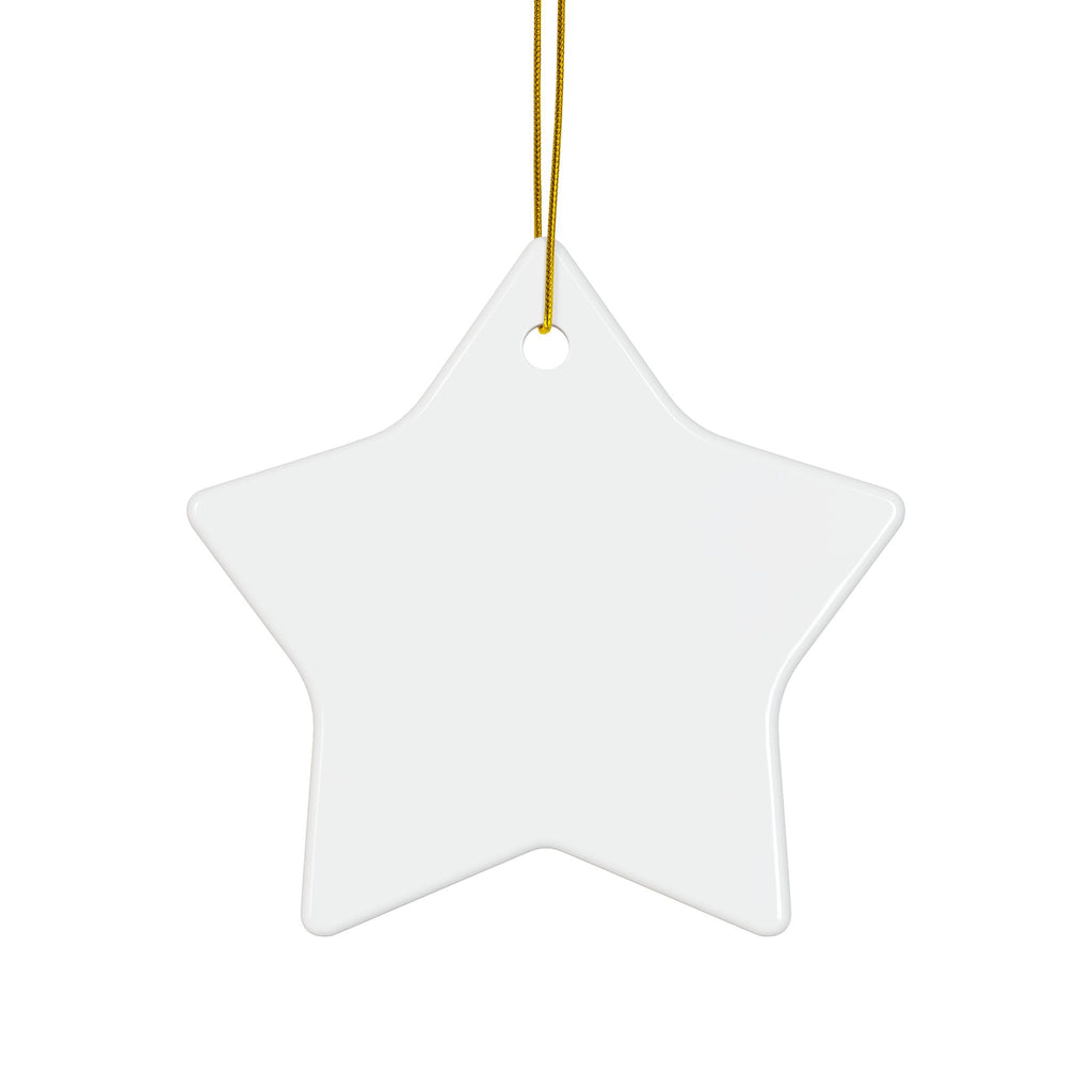 Ceramic Ornament — "He Reigns Always" Gold Crown Christmas Decoration