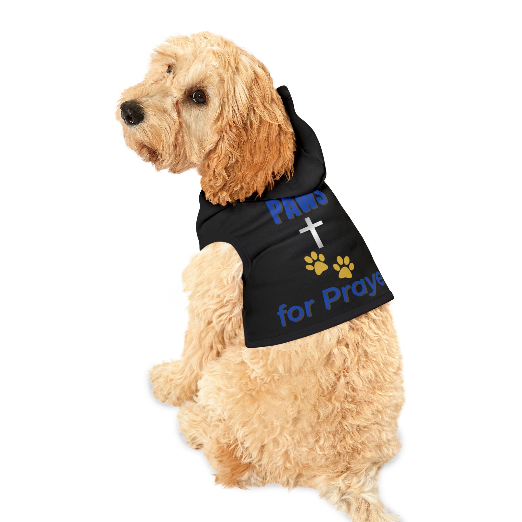 Cute Pet Hoodie - "Paws for Prayer" - Cozy Dog Sweater for Faithful Pet Owners