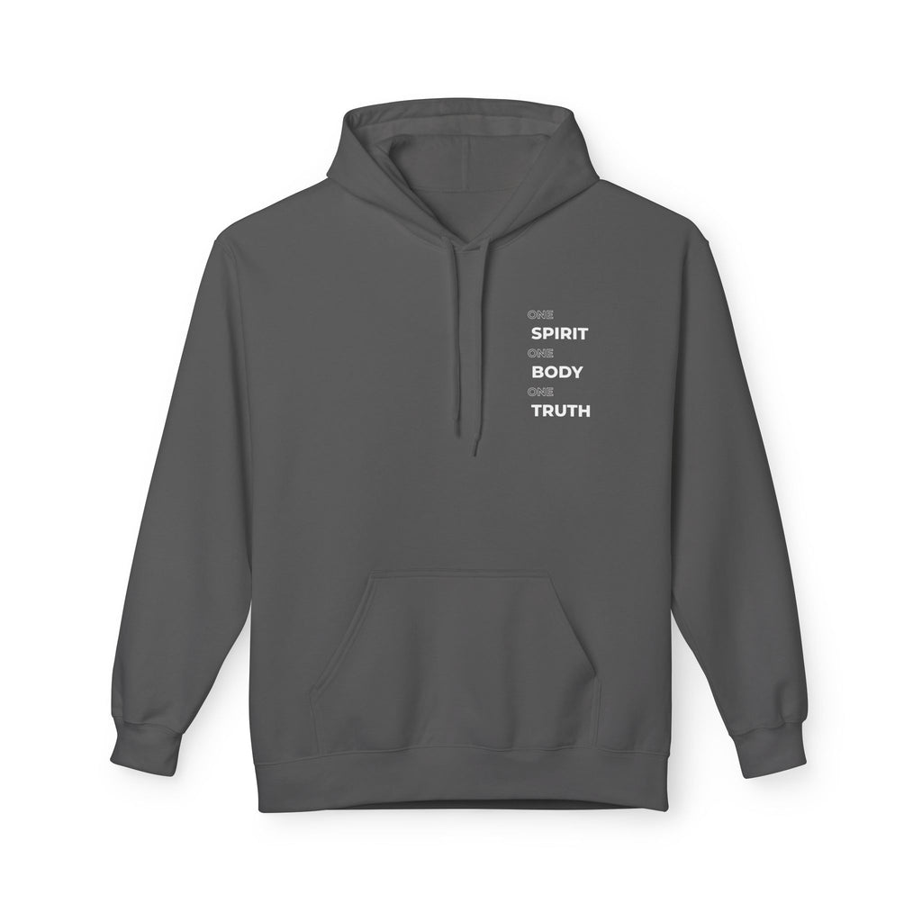 Jesus Minimalist Hoodie — 'One Spirit. One Body. One Truth' Christian Pullover